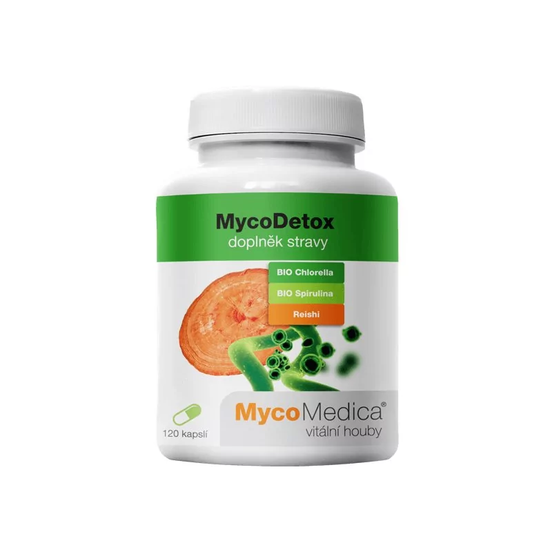 Mycomedica MycoDetox 420mg 120 kapslí - podporuje přirozenou imunitu, detoxikuje tělo, navíc s vitamínem C - acerolou