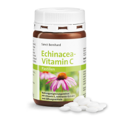 Echinacea s Vitamínem C 200 pastilek - Chutné pastilky s extraktem z Echinacey (třapatky) a vitamínem C
