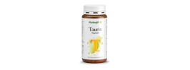 
Taurin se účastní velkého počtu biologických metabolických procesů a nachází se ve svalech, žluči, mozku, oční sítnici a v mateřském mléce.


Každá kapsle obsahuje: 600 mg taurinu a 1,4 mg vitamínu B2.
