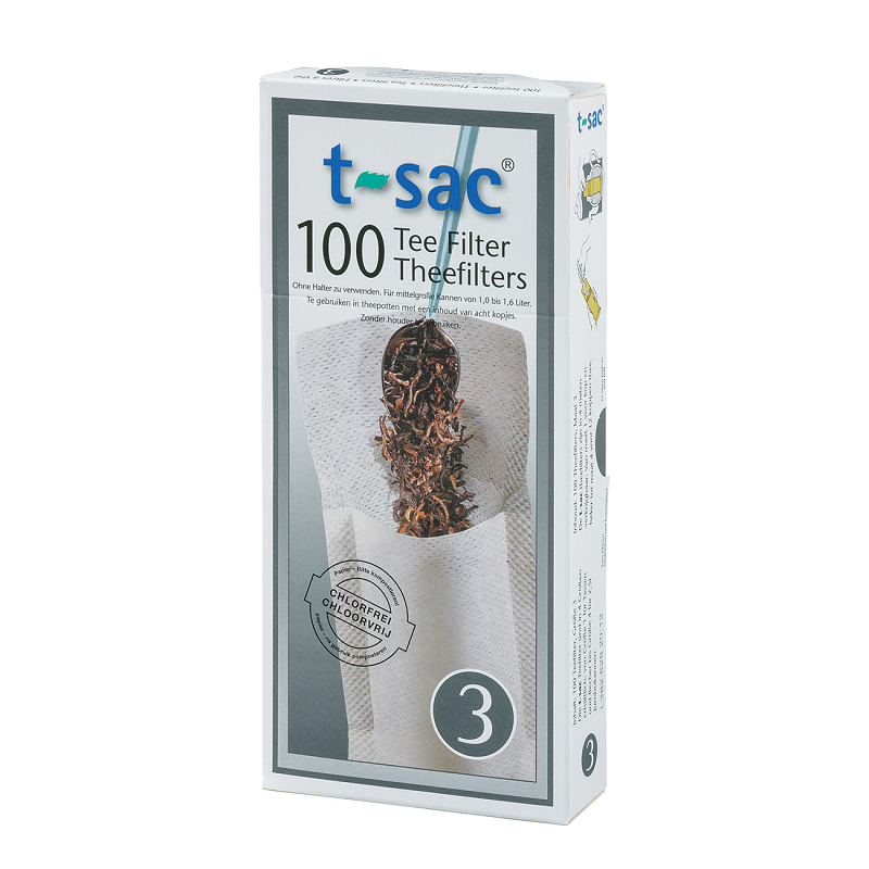 Čajové filtry t-sac® velikost č. 3 - 100 kusů