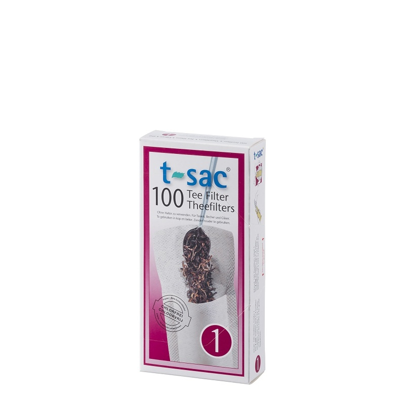 Čajové filtry t-sac® velikost č. 1 - 100 kusů