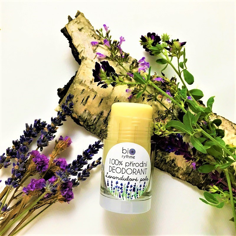 100% přírodní deodorant Biorythme Levandulové pole 30 g