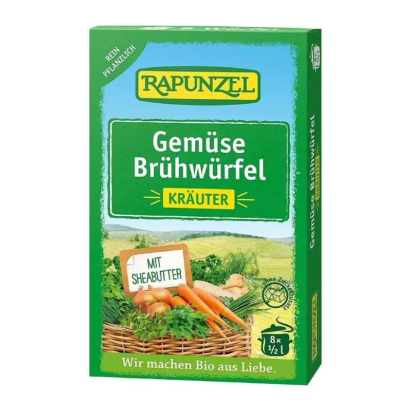 Bio zeleninový vývar bylinkový v kostce RAPUNZEL 8 ks