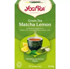 Bio Zelený čaj Matcha Citrón Yogi Tea 17 x 1,8 g