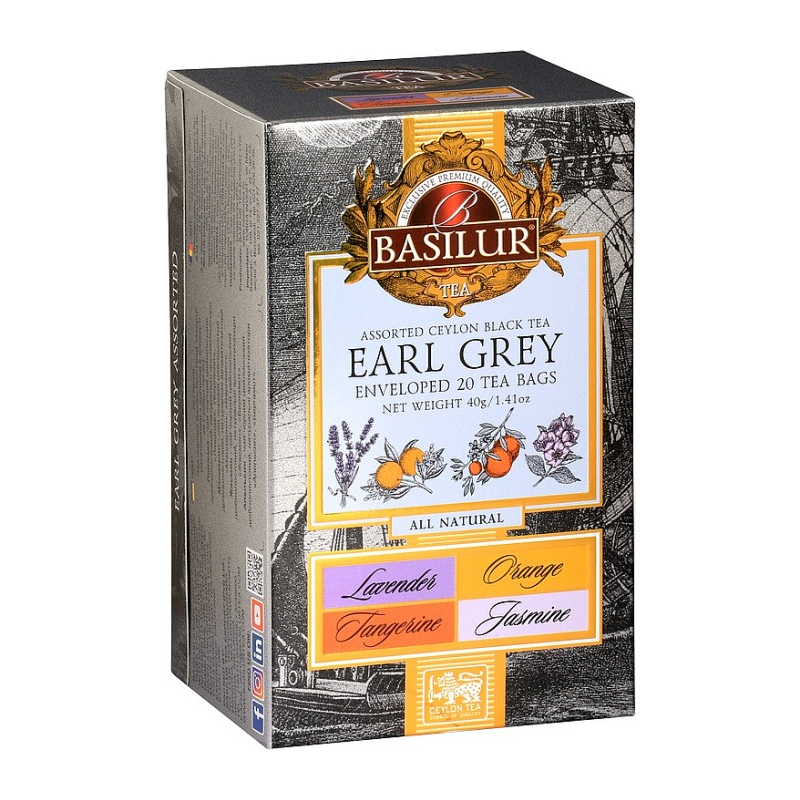 Černý čaj - Earl Grey Assorted BASILUR 20 x 2 g