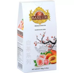 Bílý čaj - White Tea Peach Rose BASILUR 100 g