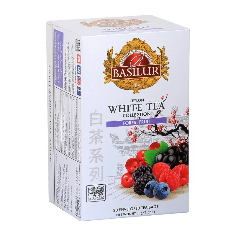 Bílý čaj - White Tea Forest Fruit BASILUR 20 x 1,5 g