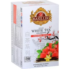 Bílý čaj - White Tea Strawberry Vanilla BASILUR 20 x 1,5 g
