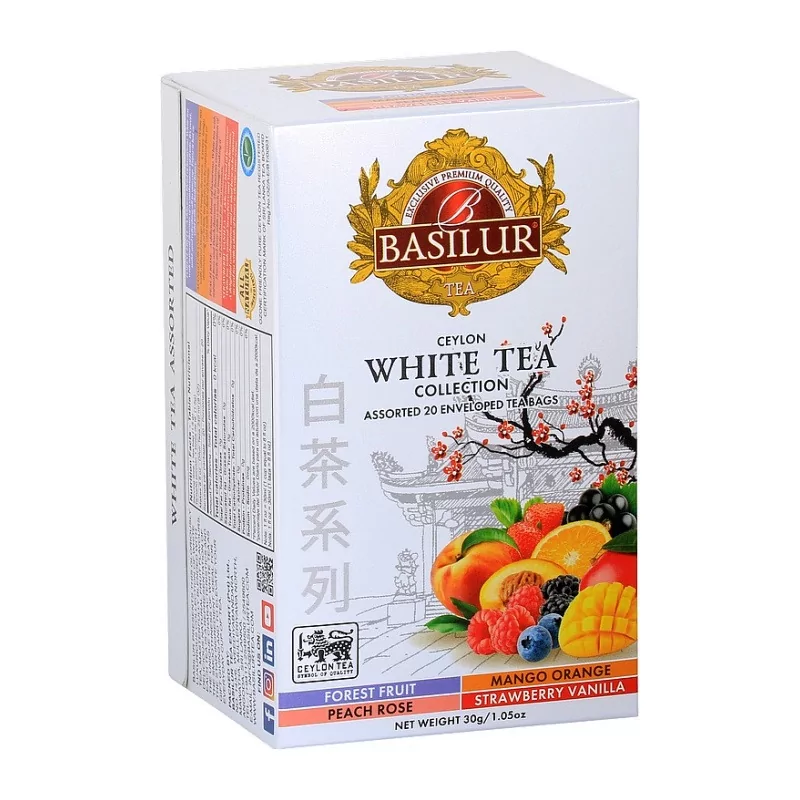 Bílý čaj - White Tea Assorted BASILUR 20 x 1,5 g