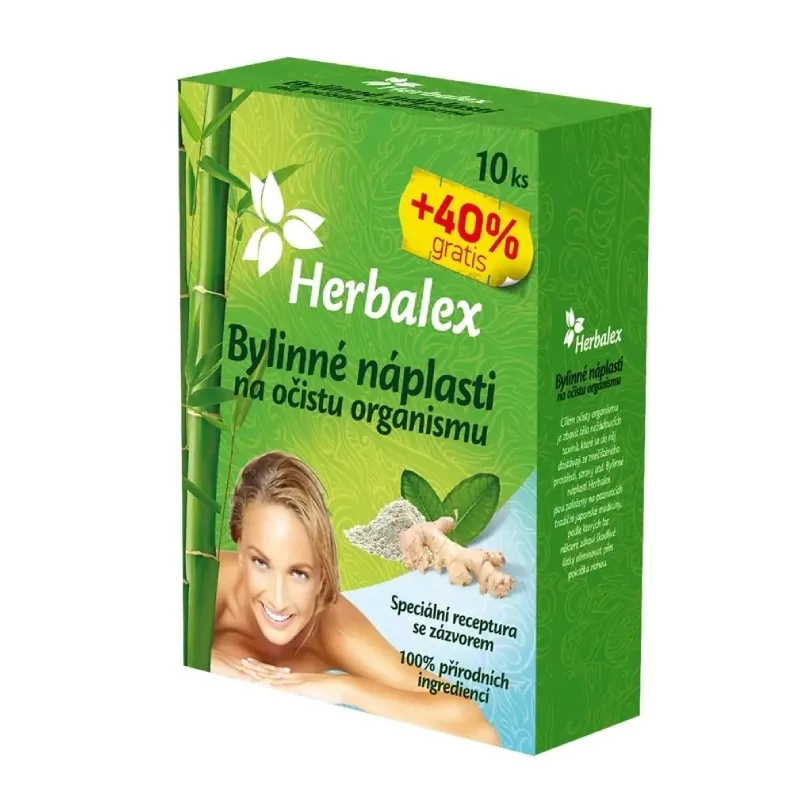 Herbalex Bylinné náplasti na očistu organismu 10 ks + 40 % zdarma