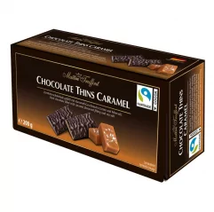 Hořké čokoládové plátky s náplní slaného karamelu Maitre Truffout 200 g