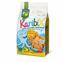 BIO Ovesné celozrnné ovocné sušenky KARIBIX Bohlsener Mühle 125 g