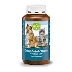 tierlieb Omega-3 Rybí olej pro psy a kočky 400 kapslí