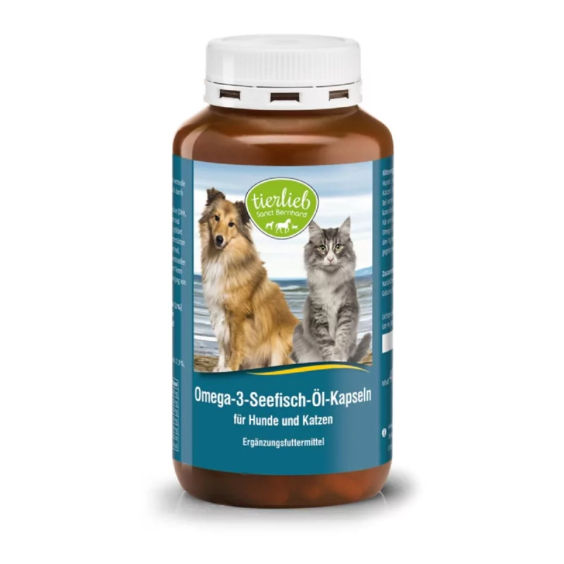 tierlieb Omega-3 Rybí olej pro psy a kočky 400 kapslí