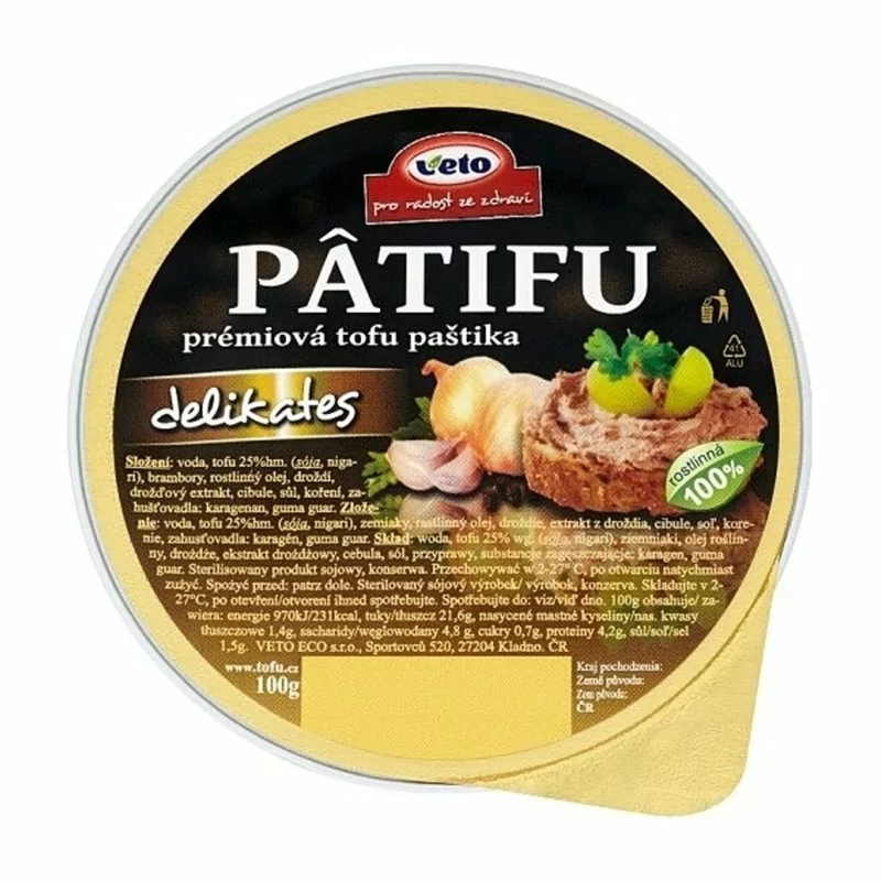 Patifu Paštika tofu DELIKATES 100 g