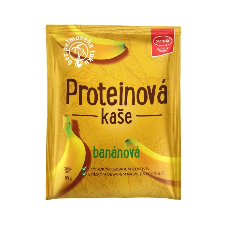 Proteinová kaše banánová SEMIX 65 g - Minimální trvanlivost do 31.10.2023