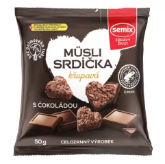 Müsli srdíčka s čokoládou 50 g - Minimální trvanlivost do 30.11.2023