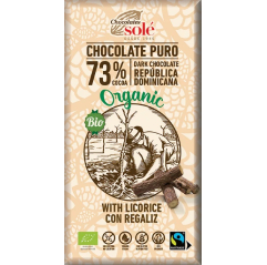 Bio hořká čokoláda s lékořicí SOLÉ 100 g - Minimální trvanlivost do 07.04.2023