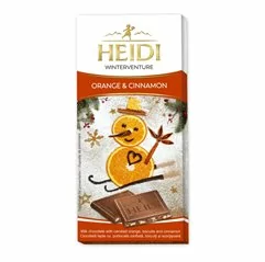Vánoční čokoláda s pomerančem, sušenkami a skořicí Heidi 90 g