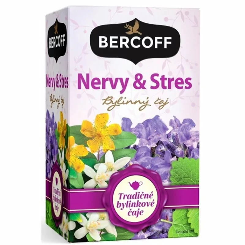 Bercoff NERVY & STRES bylinný čaj 30 g 20 sáčků