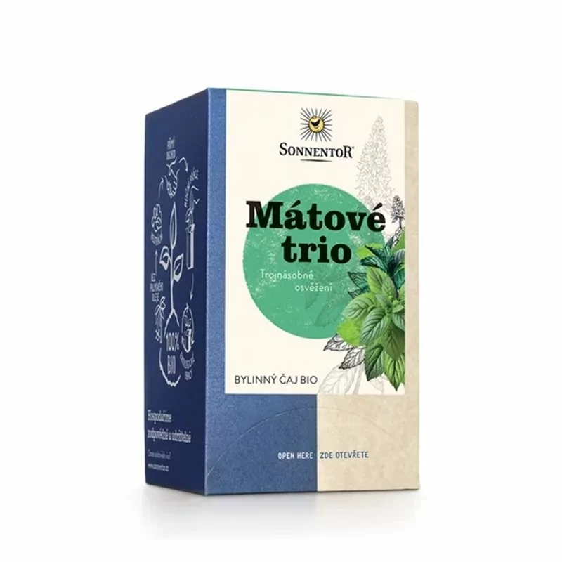 BIO bylinný čaj Mátové trio SONNENTOR 21,6 g / 18 sáčků
