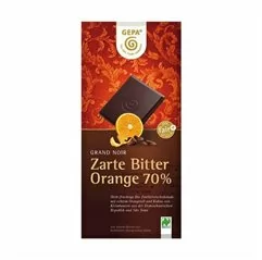 BIO Hořká čokoláda 70% s pomerančem GEPA 100 g
