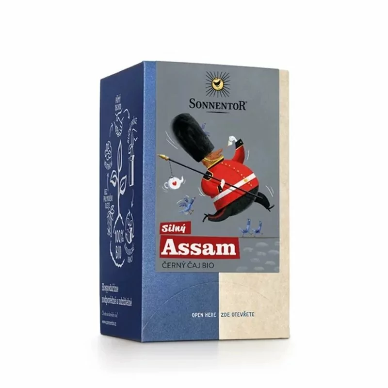 BIO černý čaj - Silný Assam Sonnentor 18 x 1,7 g