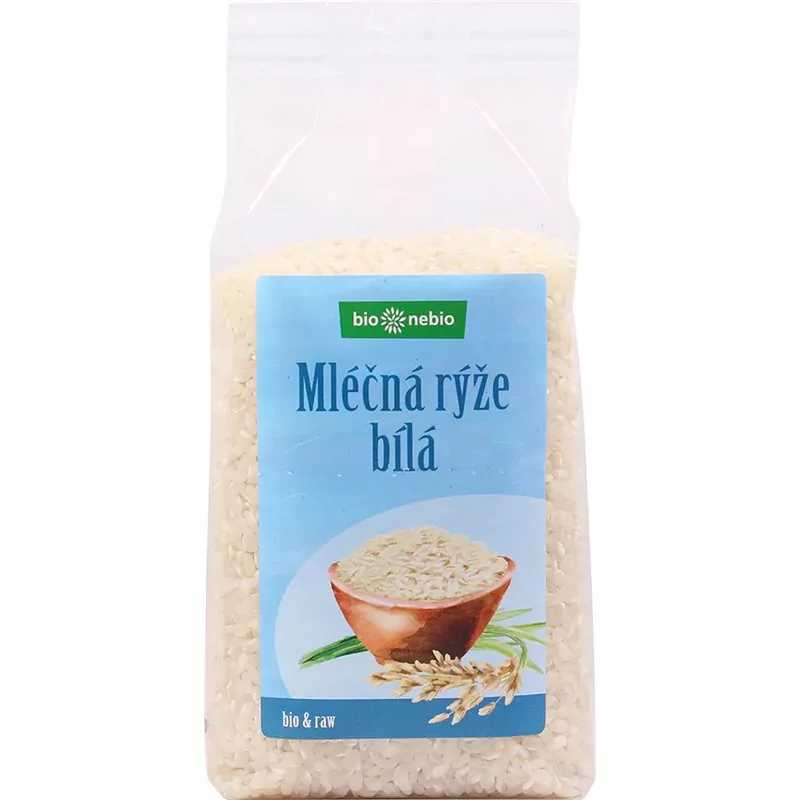 Bio rýže mléčná bílá bio*nebio 500 g - Minimální trvanlivost do 28.01.2024