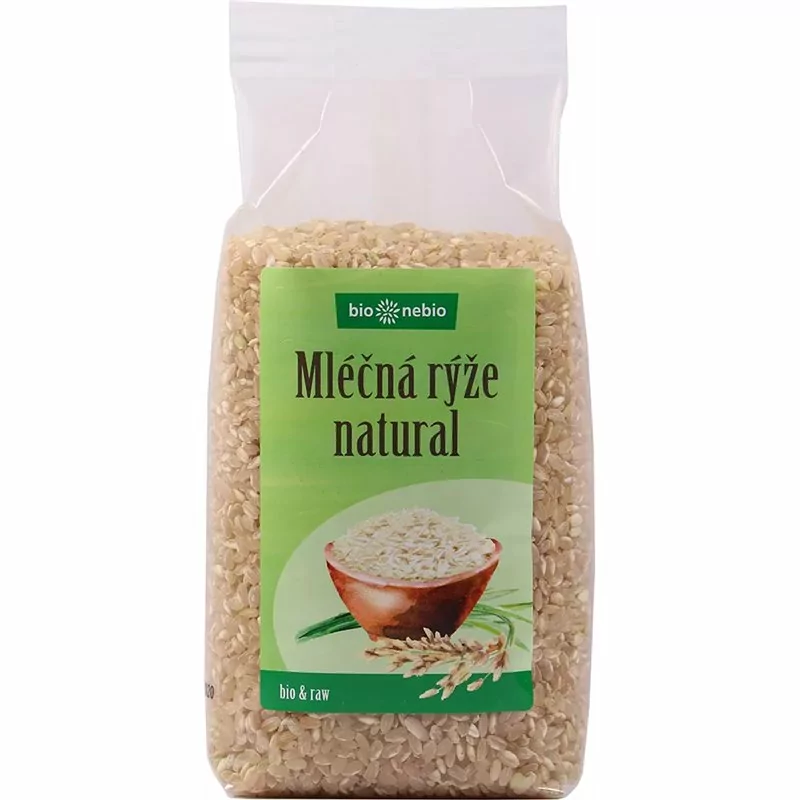 Bio rýže mléčná natural bio*nebio 500 g - Minimální trvanlivost do 28.01.2024