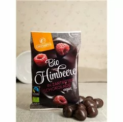 BIO Landgarten Maliny v hořké čokoládě 50 g