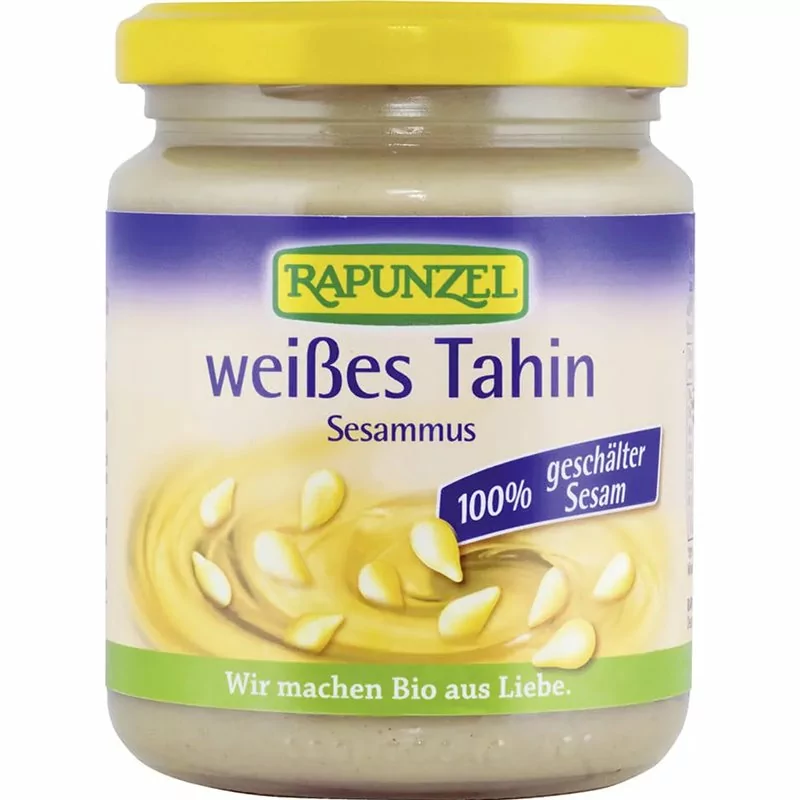 Bio bílé tahini: 100% sezamová pasta RAPUNZEL 250 g - Minimální trvanlivost do 05.01.2024