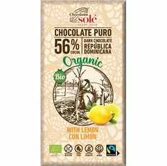Bio hořká čokoláda citrónová SOLÉ 100 g - Minimální trvanlivost do 15.11.2023