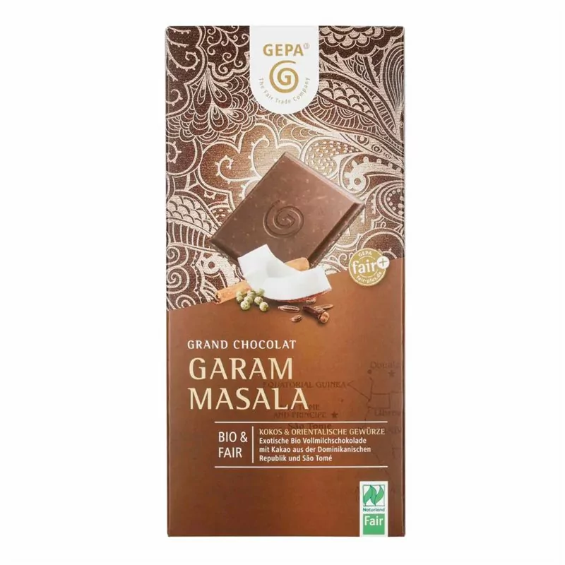 BIO Gepa Mléčná čokoláda Garam Masala 100 g