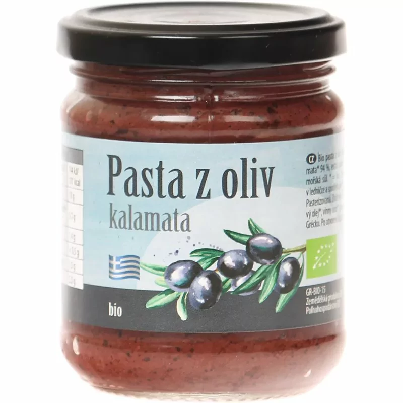 Bio pasta z oliv kalamata bio*nebio 195 g - Minimální trvanlivost do 31.10.2023