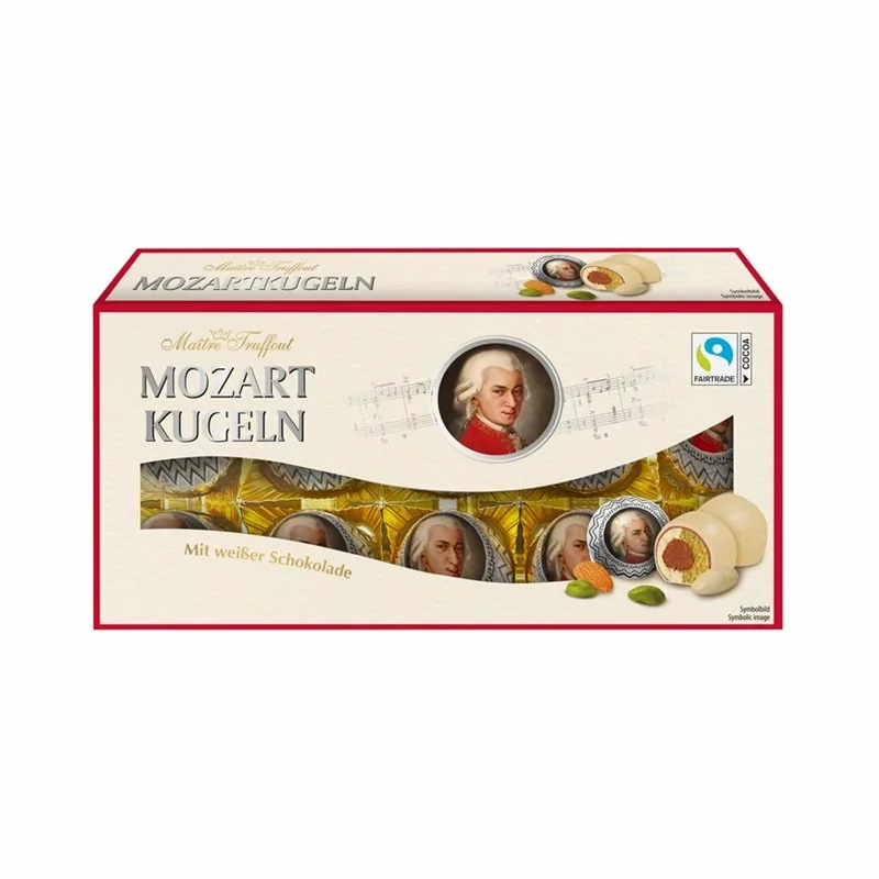 Mozartovy koule v bílé čokoládě 200 g