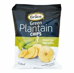 Chipsy ze zelených banánů plantain solené 85 g