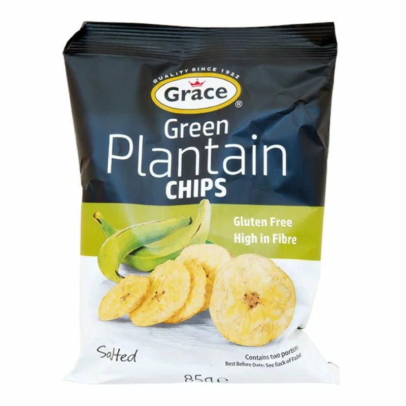 Chipsy ze zelených banánů plantain solené 85 g