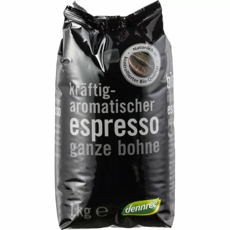 BIO Dennree Espresso káva zrnková 1kg