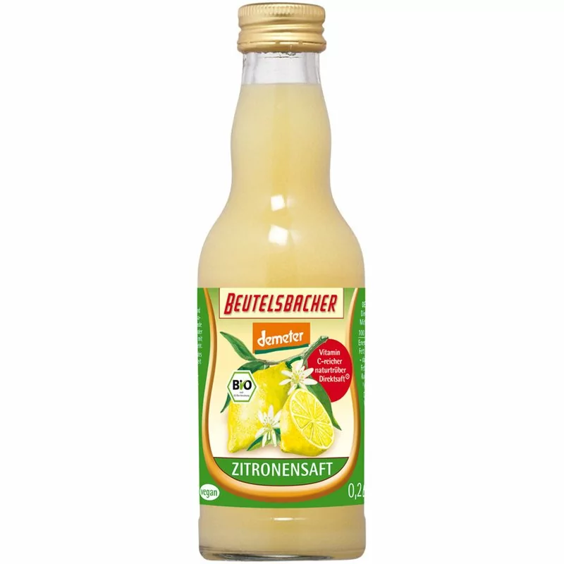 Bio citrónová šťáva 100% Beutelsbacher 0,2 l
