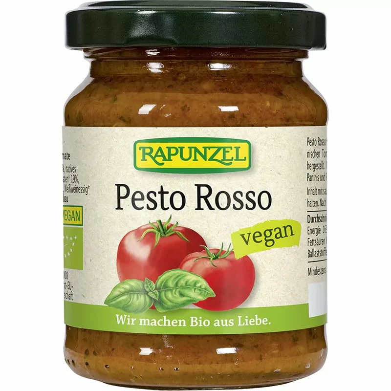 Bio pesto rosso RAPUNZEL 120 g - Minimální trvanlivost do 24.03.2024