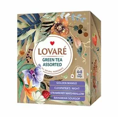 Lovaré Green Tea Assorted sada čajů 32 sáčků