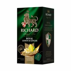 RICHARD Royal Lemon & Ginger bylinný čaj 25 sáčků