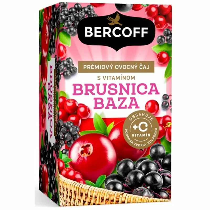 Bercoff čaj Brusinka Černý Bez s vitamínem C 32 g