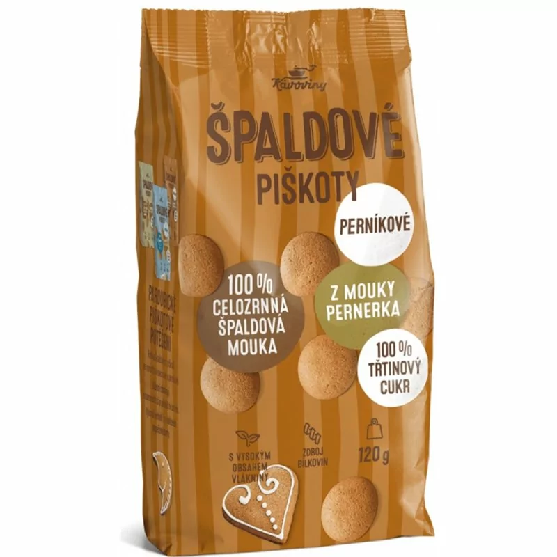 NOVINKA Piškoty špaldové perníkové 120 g