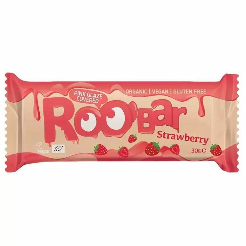 BIO Roo'bar Jahodová tyčinka v růžové čokoládě 30 g