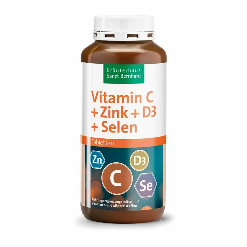 Vitamin C + Zinek + D3 + Selen 365 tablet