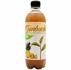 Bio Kombucha z bílého čaje s příchutí ananasu 500 ml