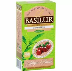 BASILUR Magic Green Cranberry zelený čaj nepřebal 25x1,5g