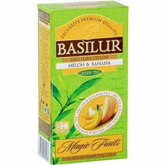 BASILUR Magic Melon a Banana zelený čaj nepřebal 25x1,5g