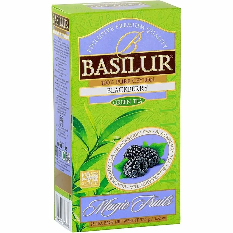 BASILUR Magic Green Blackberry zelený čaj nepřebal 25x1,5g